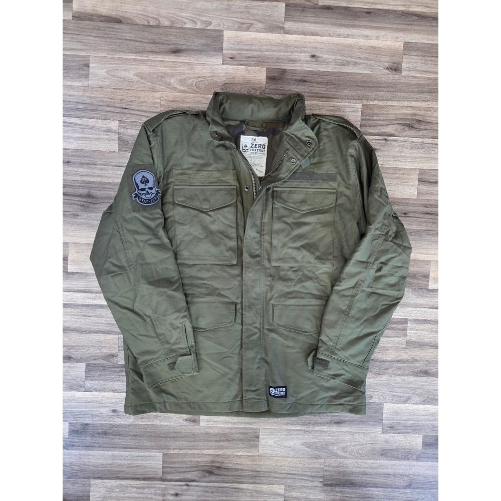 Zero Foxtrot M65 Field Jacket Mens 2XL Olive Cotton Camo Lined Military Gorpcore